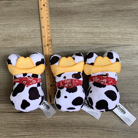 Peeps Bunny Cow Print Plush Farm House Frankford Rabbit Peep New Farmer Cowboy - Picture 2 of 4